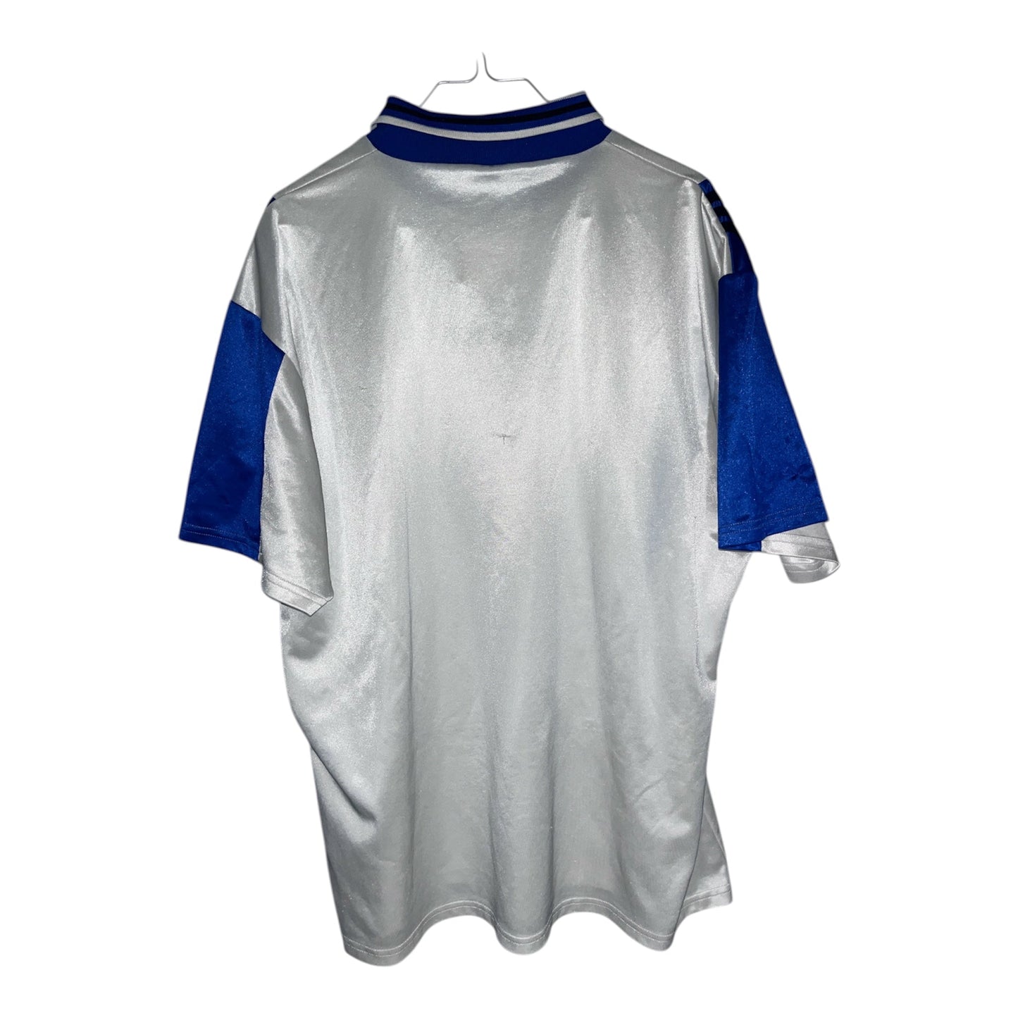 Puro Fútbol de los 90 – Camiseta Vintage Adidas Blanco y Azul