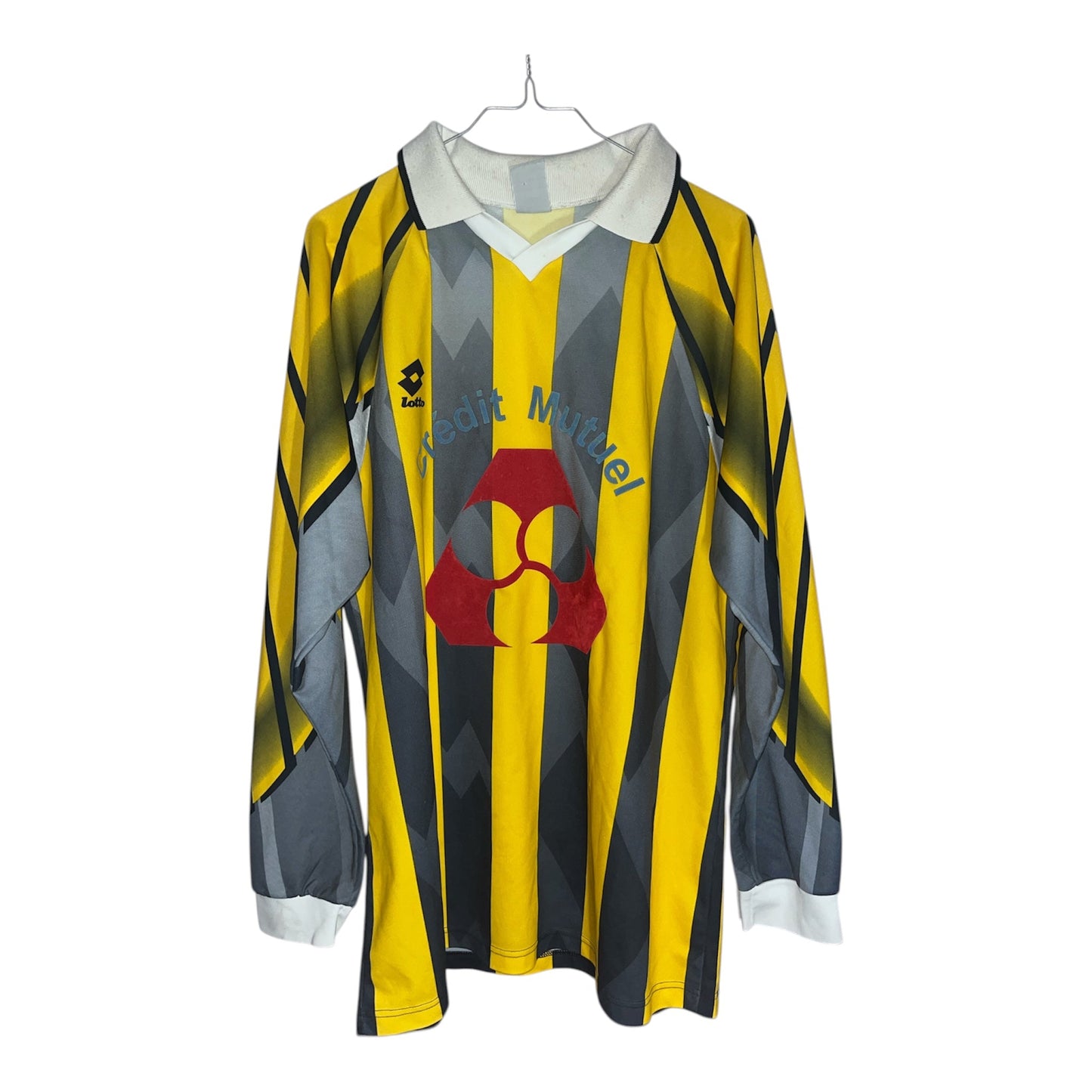Lotto Vintage Football Shirt 1990s – Amarillo/Gris #3 Manga Larga