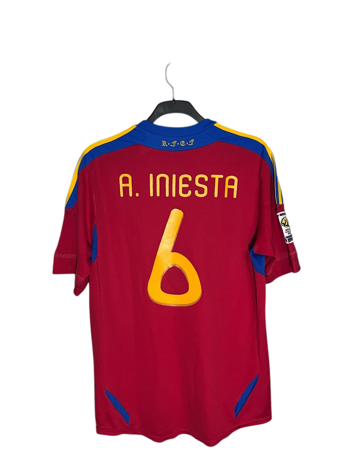 Spain 2010 Iniesta World Cup Jersey Adidas Home Vintage